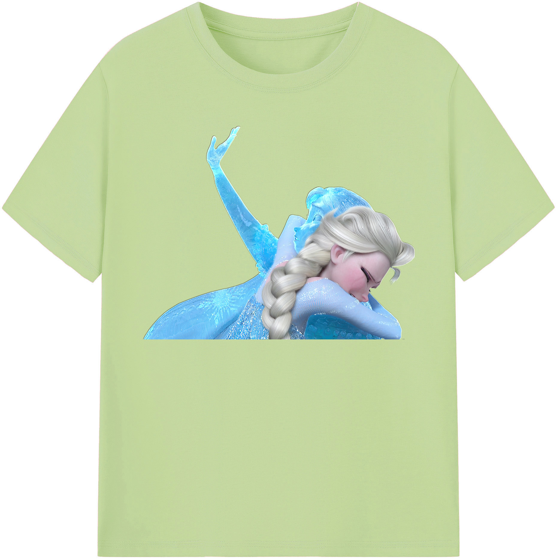 （画像用） アナと雪の女王 アンナ エルサ Frozen Anna Elsa 綿100％半袖Tシャツ（フロントプリント）